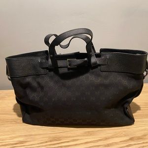 Gucci black monogram tote pristine condition